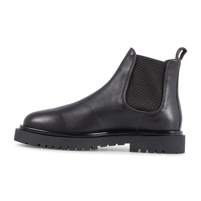 Enry Hobb's - Stivaletto marrone in pelle con elastico con para extralight per