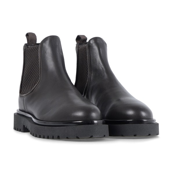 Enry Hobb's - Stivaletto marrone in pelle con elastico con para extralight per