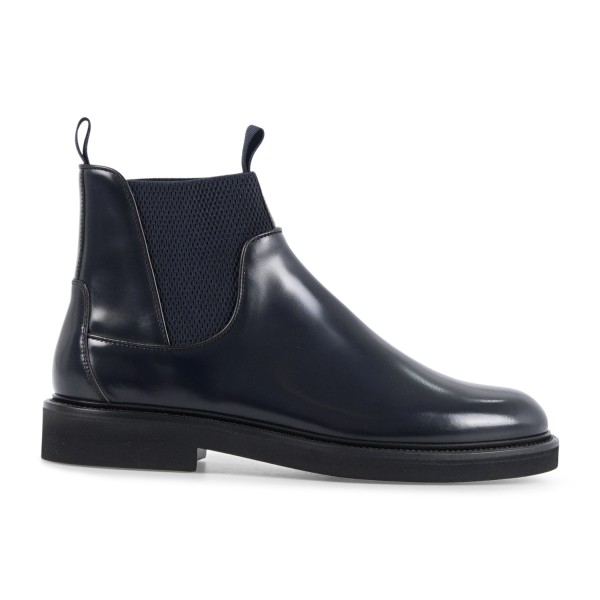 Rossi - Stivaletto blu in pelle con elastico para extralight per uomo |