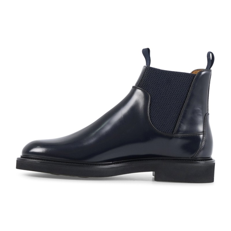 Rossi - Stivaletto blu in pelle con elastico para extralight per uomo |