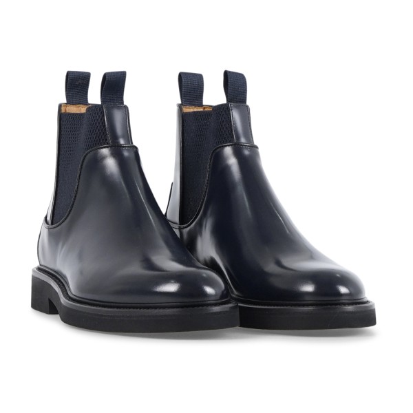 Rossi - Stivaletto blu in pelle con elastico para extralight per uomo |