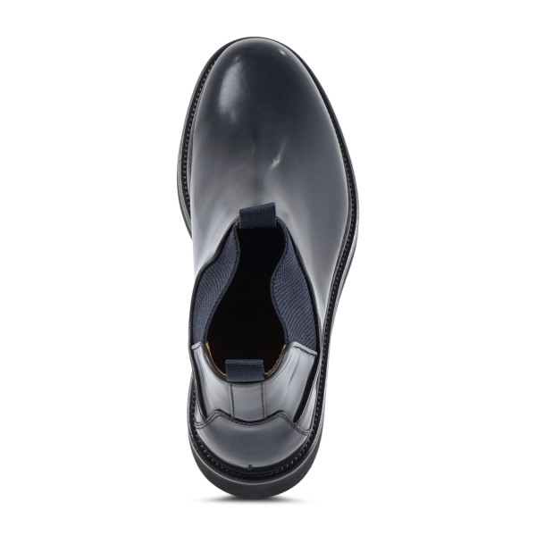 Rossi - Stivaletto blu in pelle con elastico para extralight per uomo |