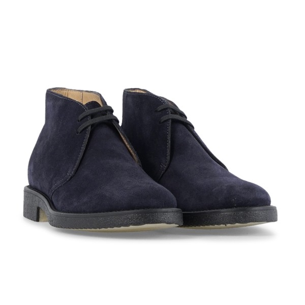 Enry Hobb's - Polacchine blu in pelle scamosciata per uomo | 17671-c-u46