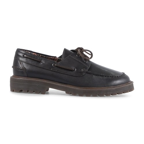 Enry Hobb's - Mocassino in pelle marrone con lacci per uomo | 23058-f-vr8