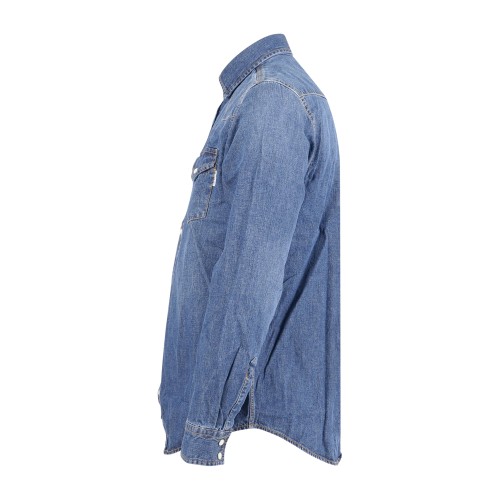 Roy Roger's - Camicia in jeans denim medio Martin man manica lunga con tasche 2