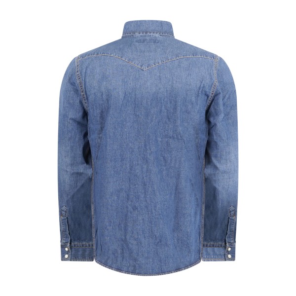 Roy Roger's - Camicia in jeans denim medio Martin man manica lunga con tasche