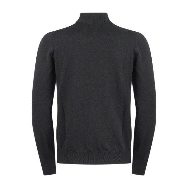 Gran Sasso - Lupetto nero in lana extrafine merinos per uomo | lupo m/l 55155