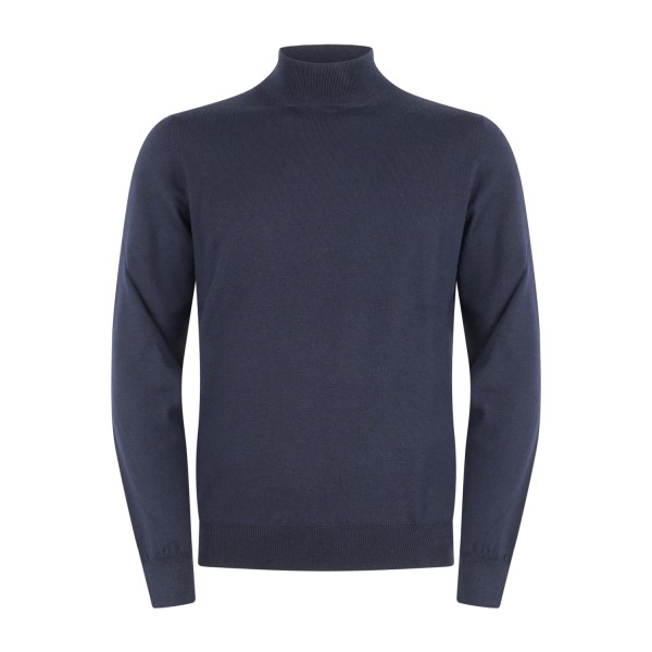 Gran Sasso - Lupetto blu in lana extrafine merinos per uomo | lupo m/l 55155
