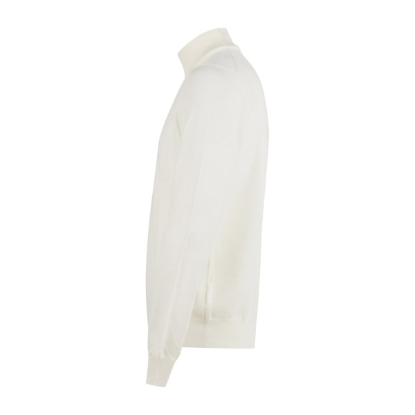 Gran Sasso - Lupetto bianco in lana extrafine merinos per uomo | lupo m/l 55155