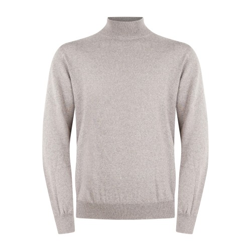 Gran Sasso - Lupetto beige in lana extrafine merinos per uomo | lupo m/l 55155