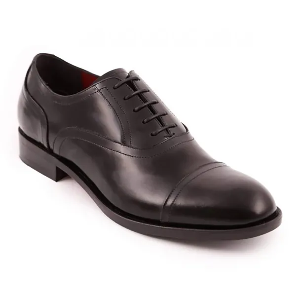 Calzoleria Marini - Scarpa derby nera con cuciture per uomo | 
