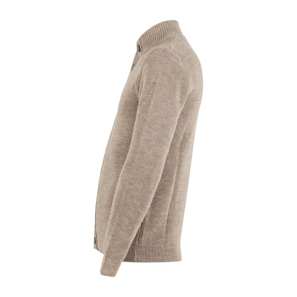 Luca Bertelli - Cardigan beige in lana per uomo | m51525 tortora