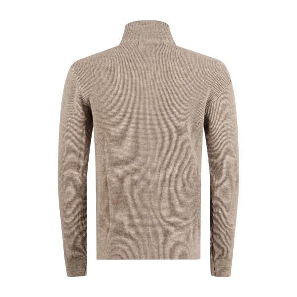 Luca Bertelli - Cardigan beige in lana per uomo | m51525 tortora