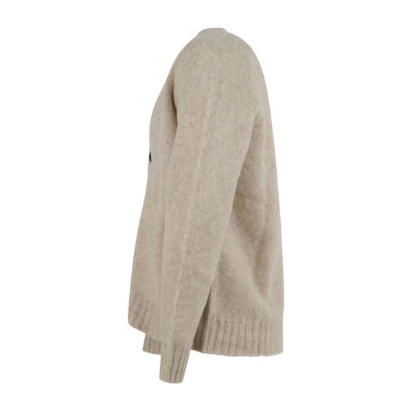 Roy Roger's - Cardigan beige in pura lana Shetland per uomo | rr673cm891510