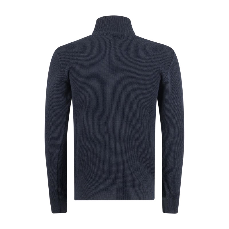 Luca Bertelli - Cardigan blu in lana per uomo | m51525 blu navy