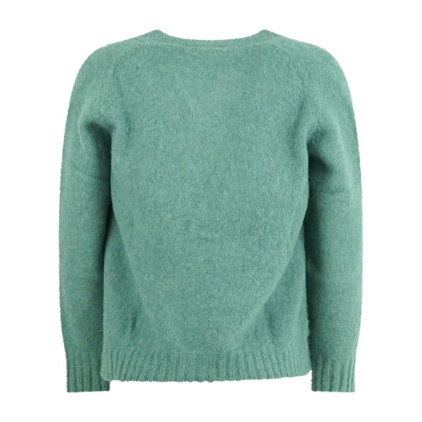 Roy Roger's - Cardigan verde in pura lana Shetland per uomo | rru90119cm891510
