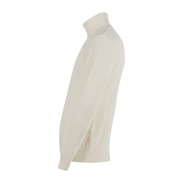 Luca Bertelli - Dolcevita bianco con lavorazione a nido d'ape per uomo | m51524