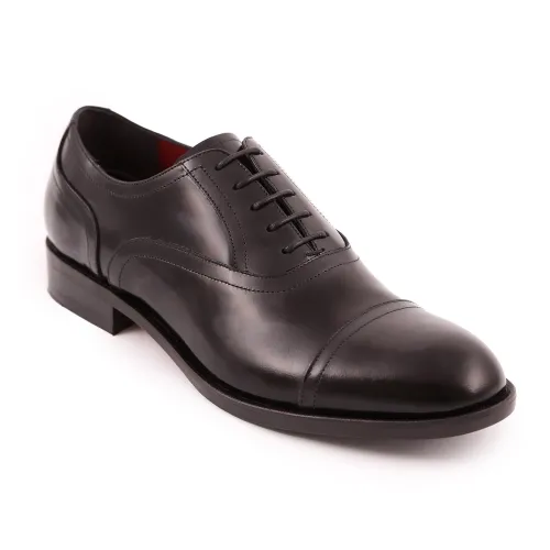 Calzoleria Marini - Scarpa derby nera con cuciture per uomo | 
