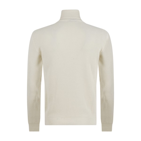 Luca Bertelli - Dolcevita bianco con lavorazione a nido d'ape per uomo | m51524