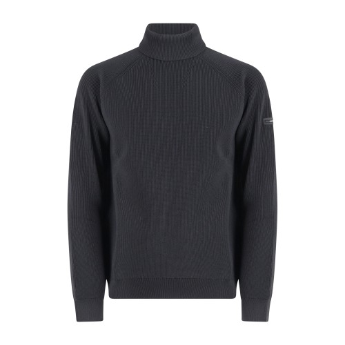 Unity - Dolcevita blu in tessuto tecnico per uomo | popov air aw blue navy