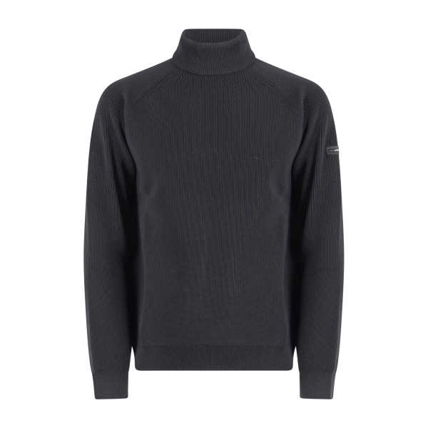 Unity - Dolcevita blu in tessuto tecnico per uomo | popov air aw blue navy