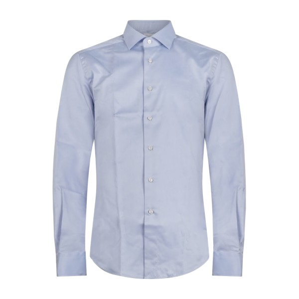 Xacus - Camicia celeste travel shirt in cotone tailor fit per uomo | wf558ml Xacus - Camicia celeste travel shirt in cotone tailor fit per uomo | wf558ml