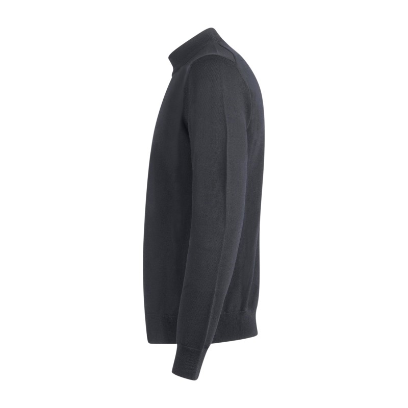 +39 Masq - Lupetto nero in lana merino extrafine per uomo | m5625-5004 900nero