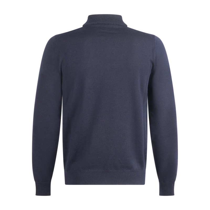 +39 Masq - Lupetto blu in lana merino extrafine per uomo | m5625-5004 650blu