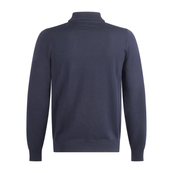 +39 Masq - Lupetto blu in lana merino extrafine per uomo | m5625-5004 650blu