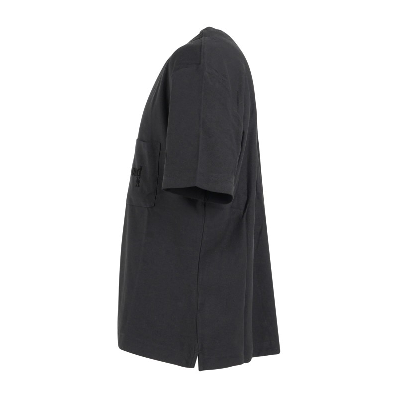 Richmond X - T-shirt nera Kadiogo con taschino e stampa logo sul petto per uomo