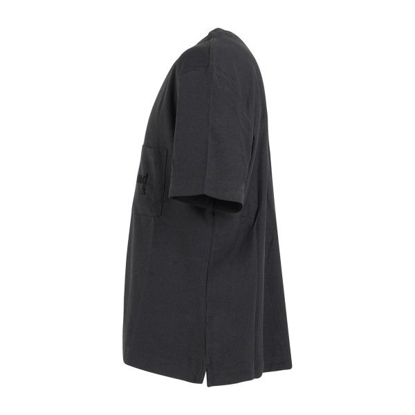 Richmond X - T-shirt nera Kadiogo con taschino e stampa logo sul petto per uomo Richmond X - T-shirt nera Kadiogo con taschino e stampa logo sul petto per uomo