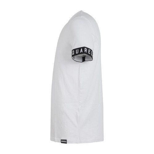 Dsquared2 - T-shirt bianca Day & Night manica corta con banda logo sulla manica 2