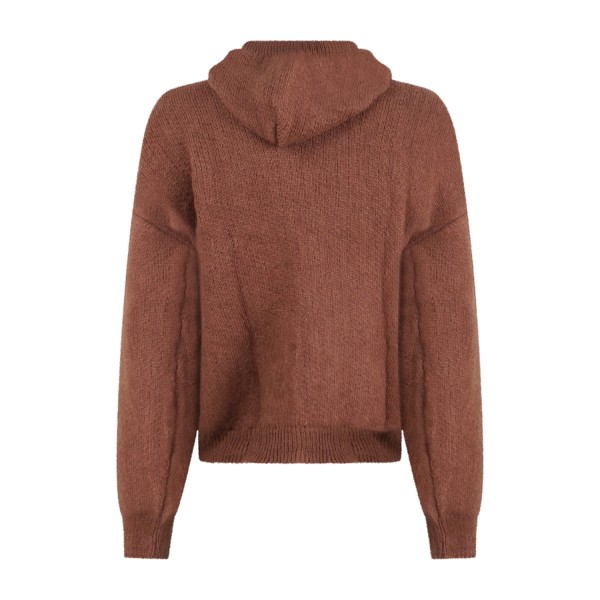 Marsem - Maglione marrone con cappuccio in mohair vestibilità over per uomo |