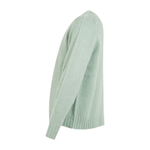 Roy Roger's - Maglione girocollo verde in pura lana Shetland per uomo | 2