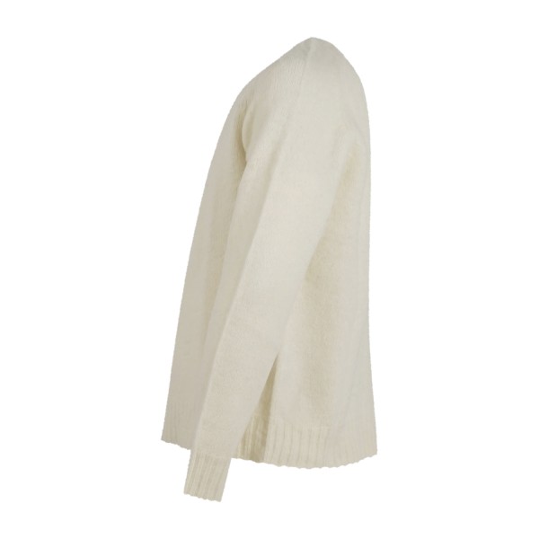 Roy Roger's - Maglione girocollo bianco in pura lana Shetland per uomo |