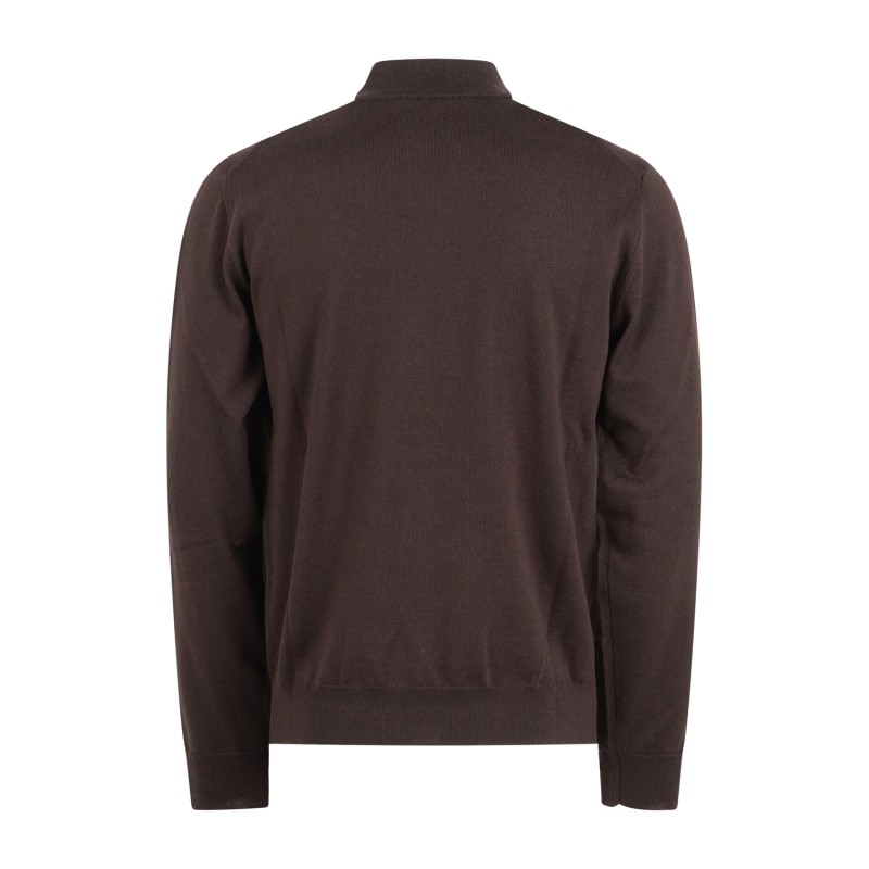 +39 Masq - Lupetto marrone in lana merino extrafine per uomo | m5625-5004