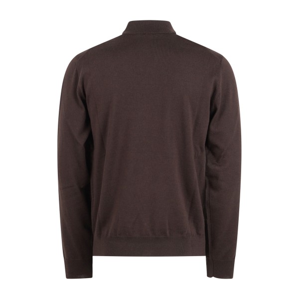 +39 Masq - Lupetto marrone in lana merino extrafine per uomo | m5625-5004