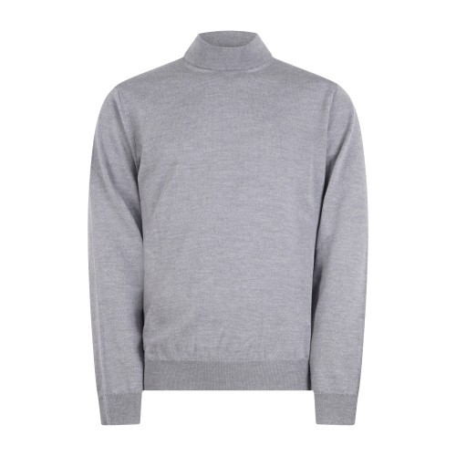 +39 Masq - Lupetto grigio in lana merino extrafine per uomo | m5625-5004