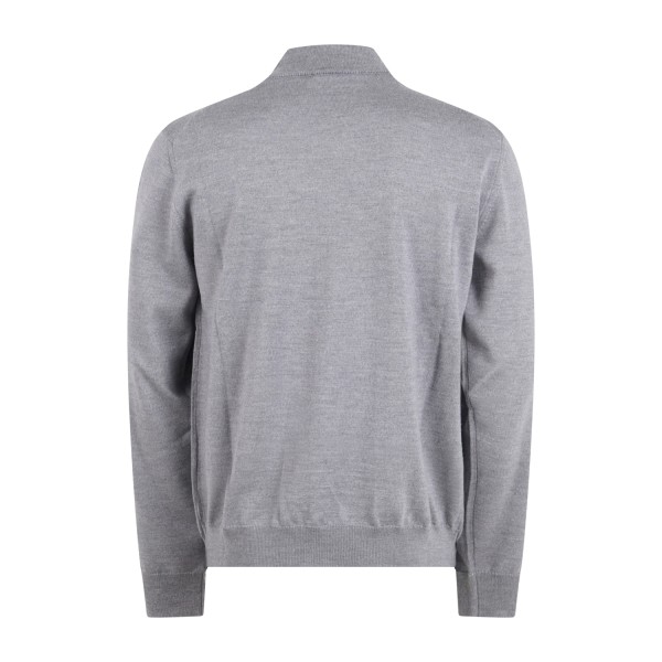 +39 Masq - Lupetto grigio in lana merino extrafine per uomo | m5625-5004