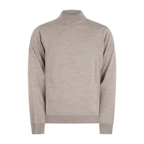 +39 Masq - Lupetto beige in lana merino extrafine per uomo | m5625-5004