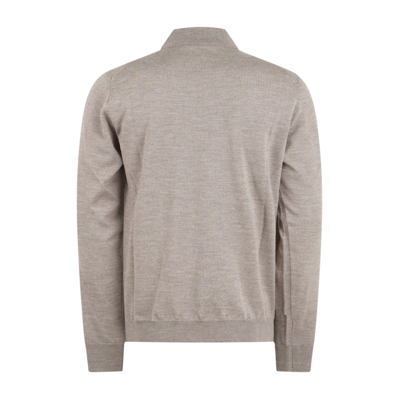 +39 Masq - Lupetto beige in lana merino extrafine per uomo | m5625-5004