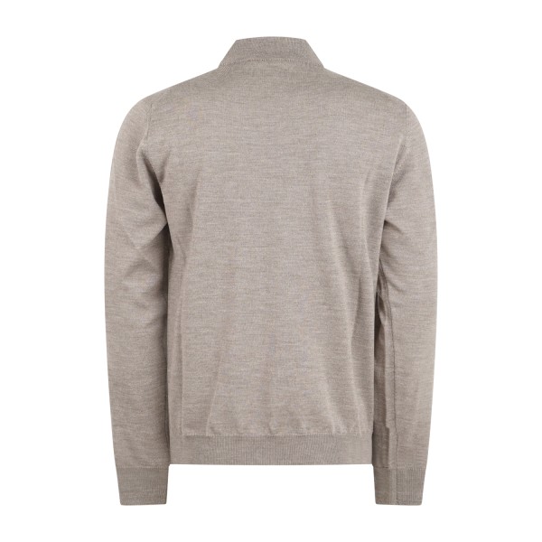 +39 Masq - Lupetto beige in lana merino extrafine per uomo | m5625-5004