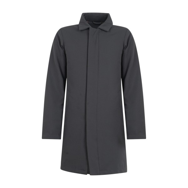 AT.P.CO - Impermeabile nero Benson in tessuto tecnico imbottito per uomo |