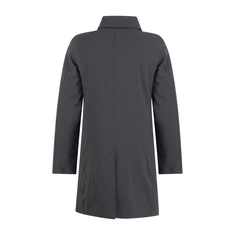 AT.P.CO - Impermeabile nero Benson in tessuto tecnico imbottito per uomo |