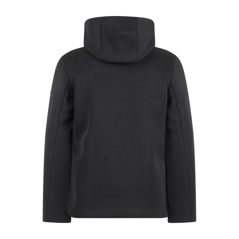 Unity - Giubbotto nero in tricotech con cappuccio per uomo | ja-burber aw black