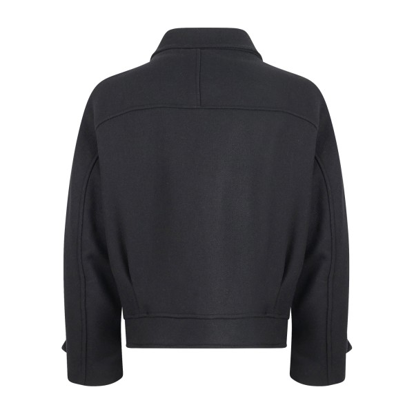 I'm Brian - Giubbotto nero in mistolana con lavorazione relaxed fit per uomo |