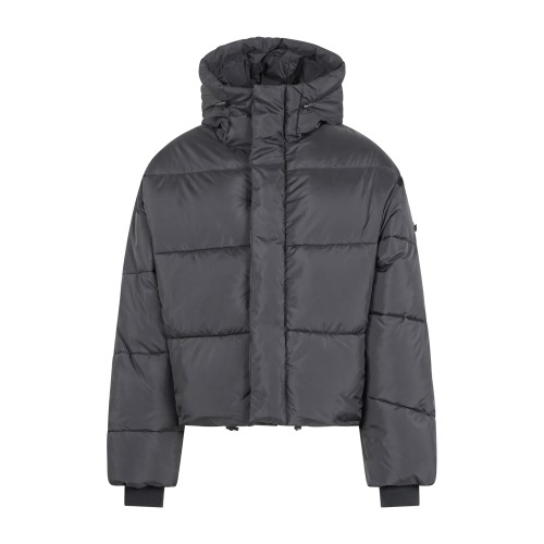 I'm Brian - Giubbotto nero con cappuccio in nylon over fit per uomo | giuu3478