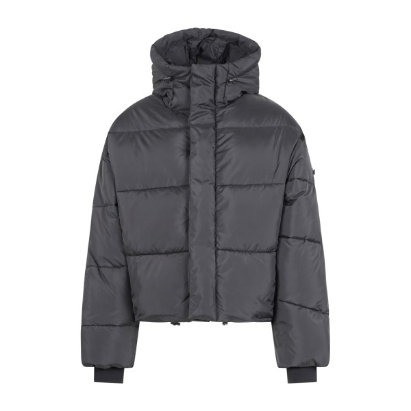 I'm Brian - Giubbotto nero con cappuccio in nylon over fit per uomo | giuu3478