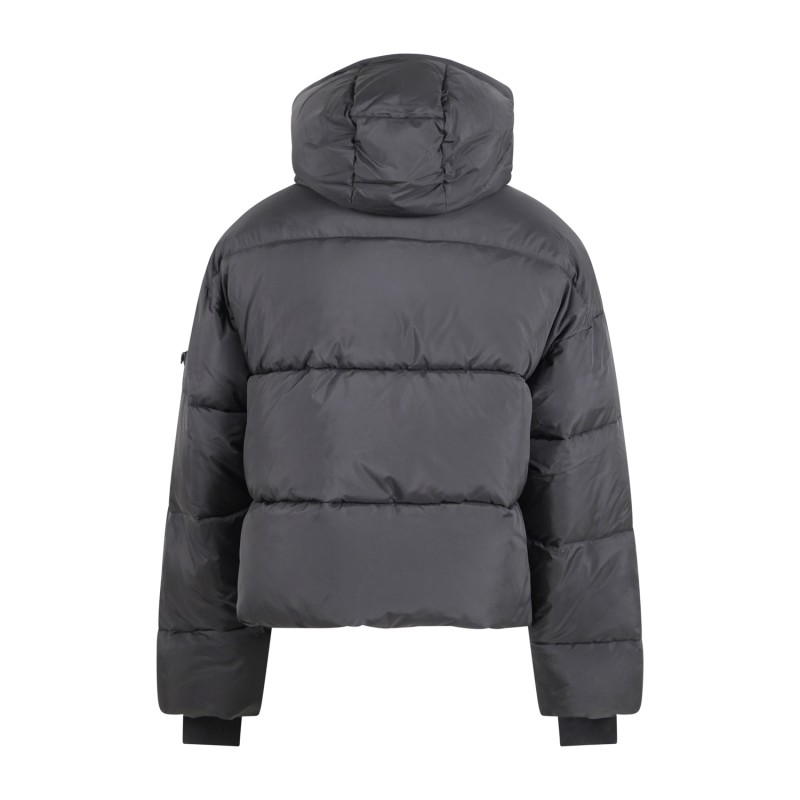 I'm Brian - Giubbotto nero con cappuccio in nylon over fit per uomo | giuu3478