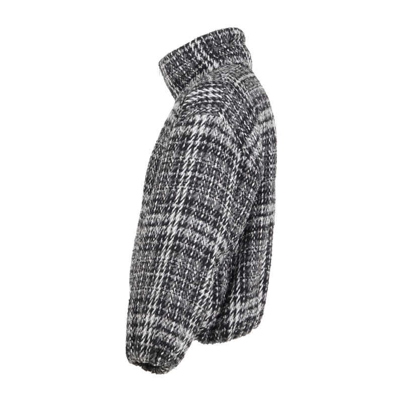 I'm Brian - Giubbotto multicolore in mistolana a fantasia pied de poule over